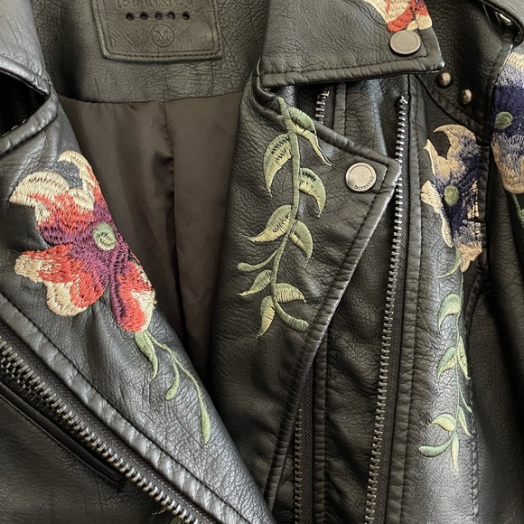 Blank NYC Jackets & Coats Blank Nyc Embroidered Vegan Leather Biker